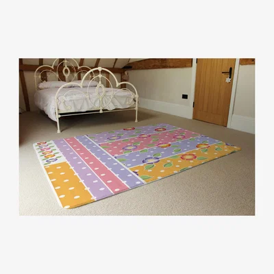 The Range Bohemian Chic  Ink Pattern With Boho Feathers Rug - Pink / 230cm