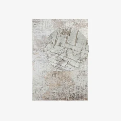 The Range Hanse Home Short Pile Design Viscose Abstract Rug Beige - Beige / 290.0cm