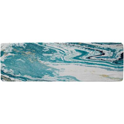 The Range Blue Marble Runner Rug - Blue