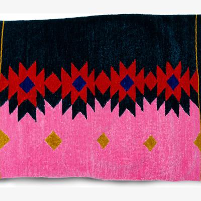 The Range Deep Colour Tribal Floral Rug - Red