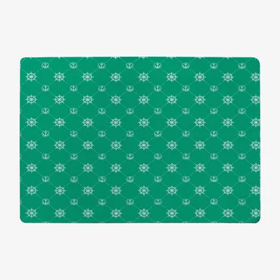 The Range Nautical Elements On Green Rug - Green / 110cm