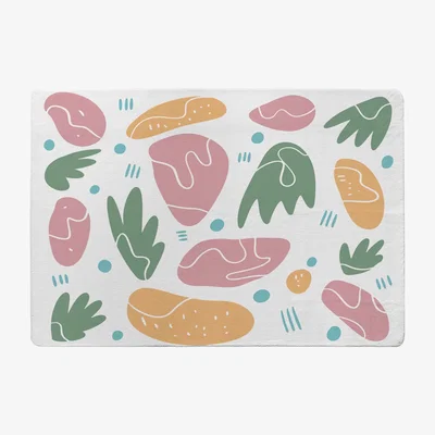 The Range Abstract Nature Illustrations Designer Rug - Blue / 150cm
