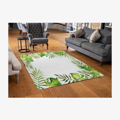 The Range Botanical Designer Rug - Green / 110cm