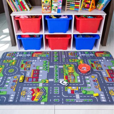 The Range Kids Interactive Roads Play Mat Soft Bedroom Rug - Multicolour  / 165 x 100cm
