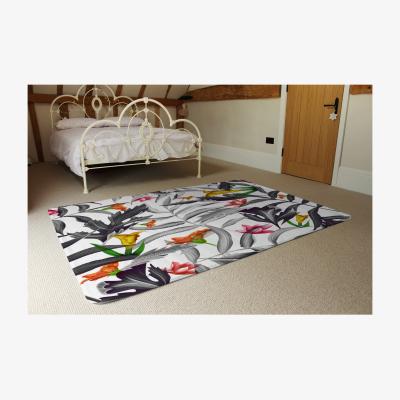 The Range Monochrome Leaves Rug - Black / 230cm