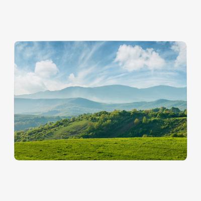 The Range Panorama Of Beautiful Countryside Of Romania Designer Rug - Green / 200cm