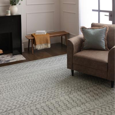 The Range Korra Grey Aztec Patterned Rug - Grey / 230cm