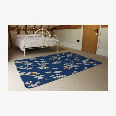 The Range Blue  Yellow Bunches Rug - Blue / 230cm