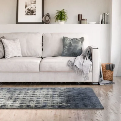 The Range Deluxe Fur Rug - Charcoal / 230cm