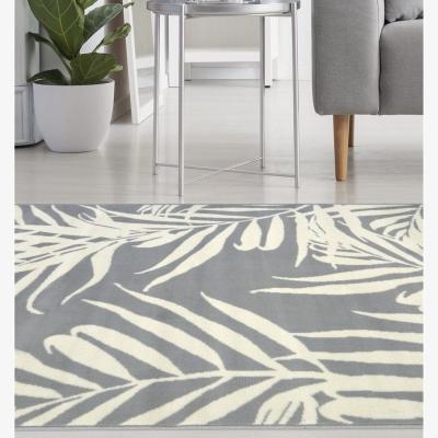 The Range Grey Tropical Bedroom Rug - Islay - Grey / 230cm