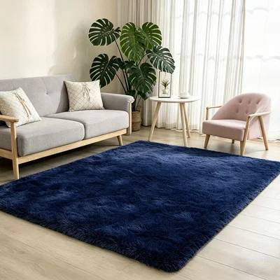 The Range MCC Direct CozyLiving Faux Fur Rectangle Area Rug 160x230cm - BLUE