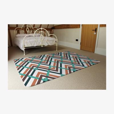 The Range Coloured Geometric Zig Zag Rug - Green / 230cm