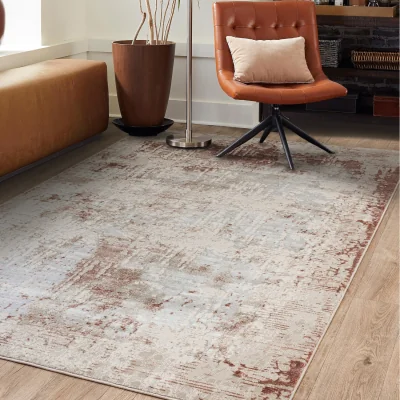 The Range Ritz Luxe Shimmer Pink Living Area Rug - Pink