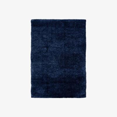 The Range Lagom Collection Solid Design Shaggy Rug in Navy - Blue / 200cm