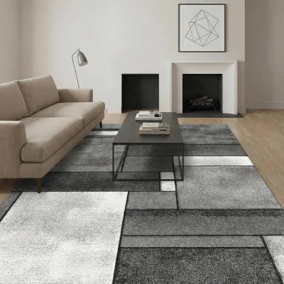 The Range MCC Direct CozyLiving Rectangle Mosaic Rug Short Pile 140x200cm - GREY