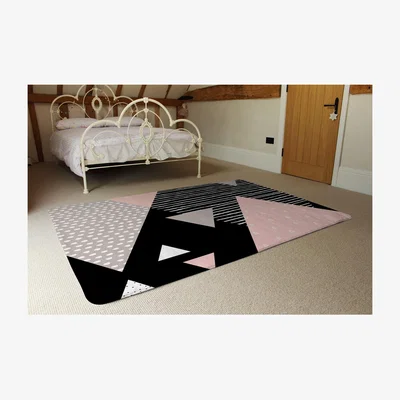 The Range Triangle Geometrics Rug - Pink / 230cm