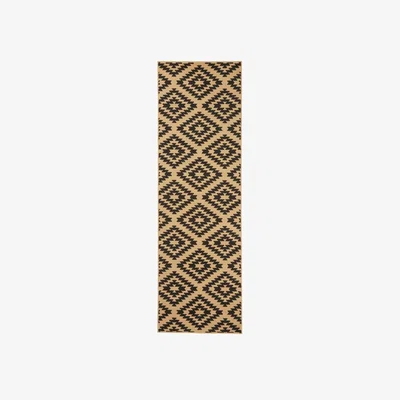 The Range Hanse Home Designer Velours Nordic Polypropylene Diamond Runner Rug Brown - Brown / 500.0cm
