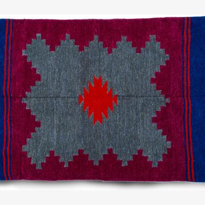 The Range Stripes Ttribal Art Work Rug - Purple