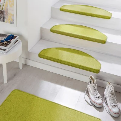 The Range Hanse Home Modern Polypropylene Plain Runner Rug Green - Green / 200.0cm / 80.0cm