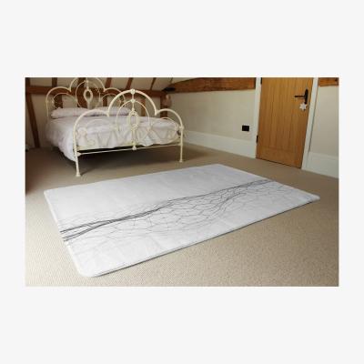 The Range Futuristic Digital Landscape Rug - White / 230cm