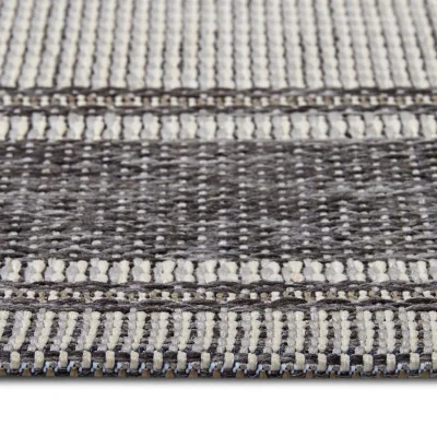 The Range Tribal Bordered Indoor & Outdoor Rug Grey - Grey / 170.0cm