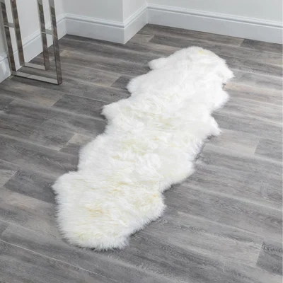 The Range Genuine Double Sheepskin Rug - White