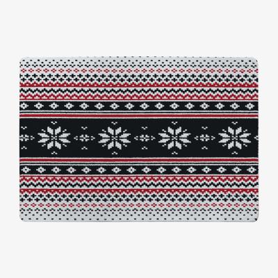 The Range Abstract Christmas Style Rug - red / 230cm