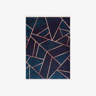 The Range Caimas Collection Washable Rugs in Blue  5800B - Blue / 1.92kg / 80cm