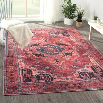 The Range Persian Classics Alya Machine Washable Rug - Red / 230x160cm