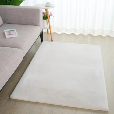 The Range Lux Rabbit Faux Fur Rug - Cloud