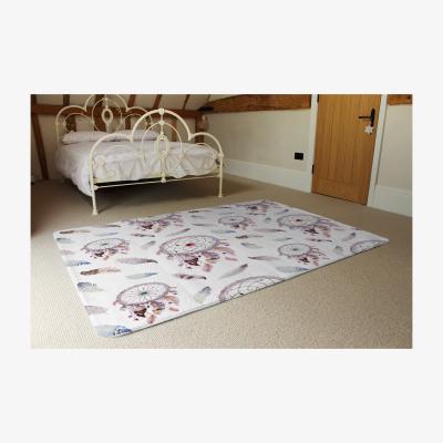 The Range Dreamcatcher And Feather Pattern Rug - Pink / 230cm