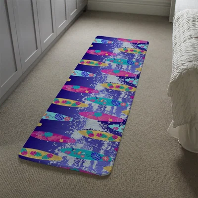 The Range Tropical Surf Runner Rug - Blue