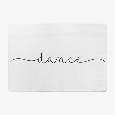 The Range Text Dance Designer Rug - White / 200cm