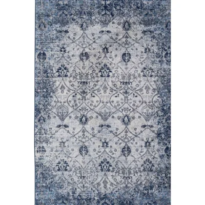 The Range Montana Collection Floral Design Rug - Blue / 240cm