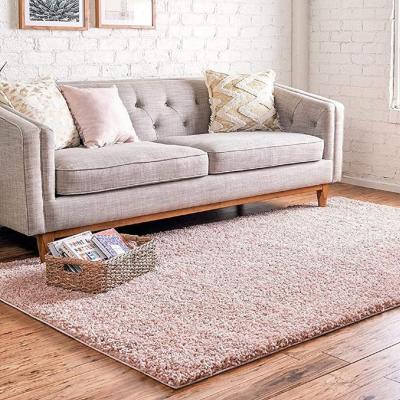 The Range Abaseen Rose Shaggy Rug Rectangular Soft Touch Thick Pile - Rose / 230cm