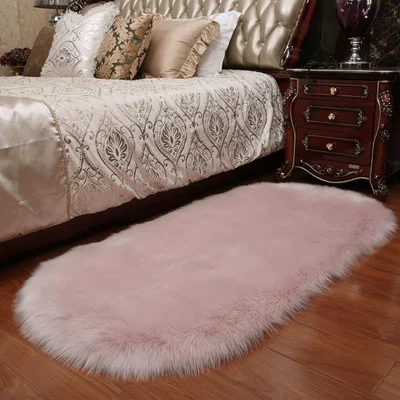The Range Super Soft Oval Shaggy Room Carpet Decor Rug - Pink / 90cm