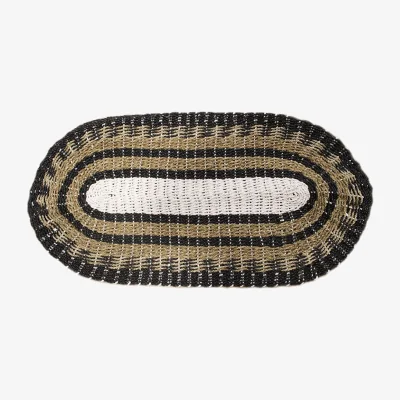 The Range Hand-Woven Seagrass Rugs for Natural Elegance - Black