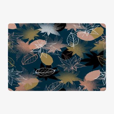The Range Maple Leaves Rug - Blue / 110cm