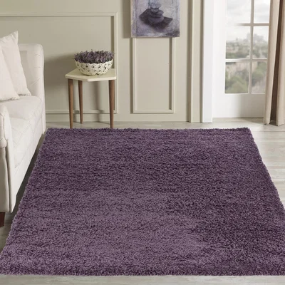The Range Soft Thick Luxury Modern Shaggy Rug - Mauve / 160cm x 230cm