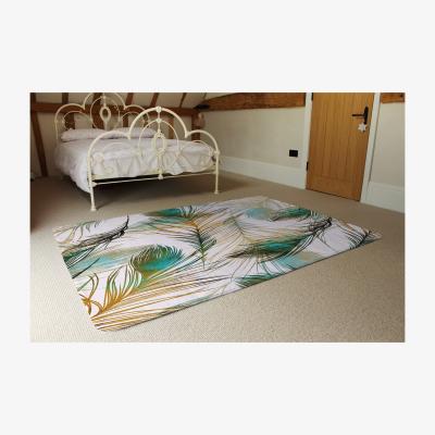 The Range Imprints Peacock Feathers Rug - Green / 230cm