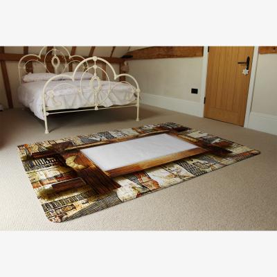 The Range Rustic Egyptian Wooden Frame Rug - Brown / 230cm