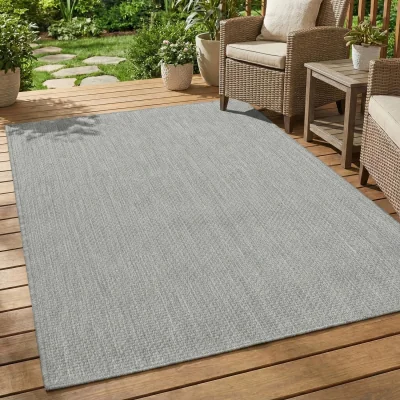 The Range Alicante Indoor and Outdoor Rug - Grey / 160cm