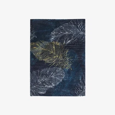 The Range Blue Feathers Fur Rug