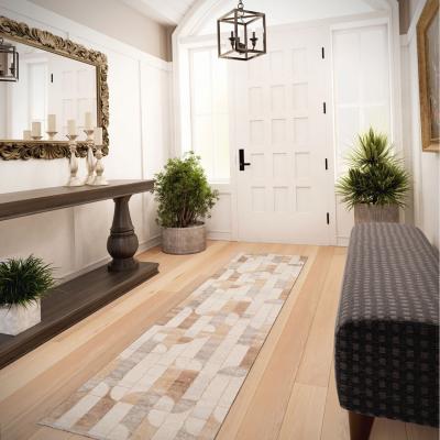 The Range Neutral Beige Retro Geometric Living Area Rug - Beige / 240cm