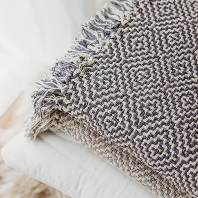 The Range Bold Geometric Handwoven Rug  - Taupe
