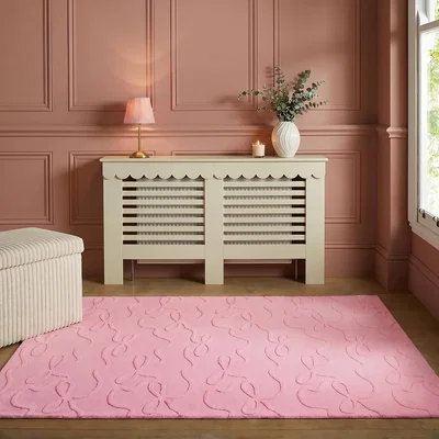 The Range OHS Tufted Bows Decorative Rug - Dusky Pink / 160cm