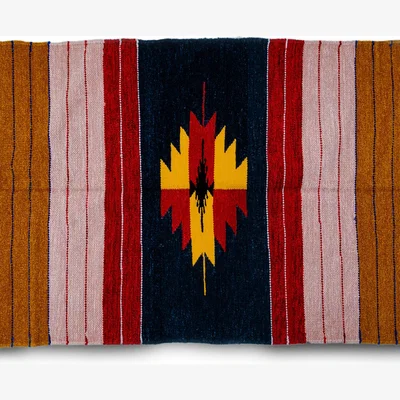 The Range Bordered ethnic rug - Blue
