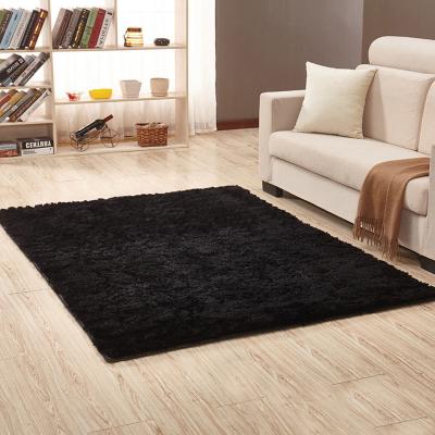 The Range Fluffy Shaggy Area Rug - Black / 750G