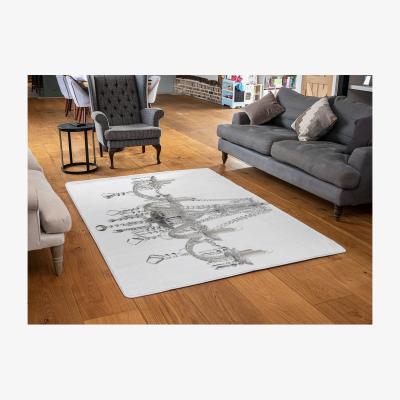 The Range Chandelier Designer Rug - White / 110cm