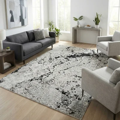 The Range New York Woven Rug - Grey / 160cm
